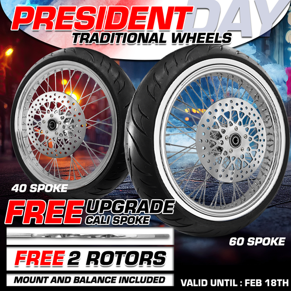 [SALE] TRADITIONAL 40 SPOKE WHEEL FREE ROTORS FREE UPGRADE CALI SPOKE