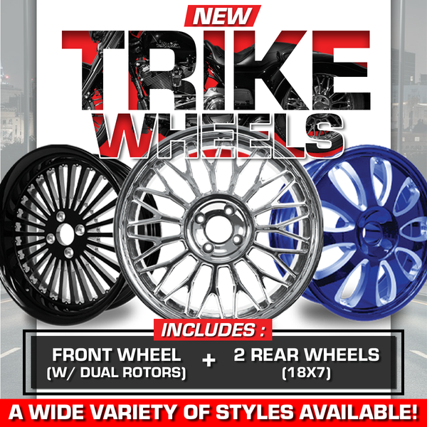 [SALE] BILLET TRIKE WHEELS + 2 FREE ROTORS