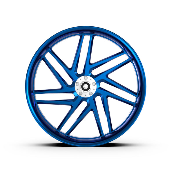 ray wheel. blue forged billet wheel